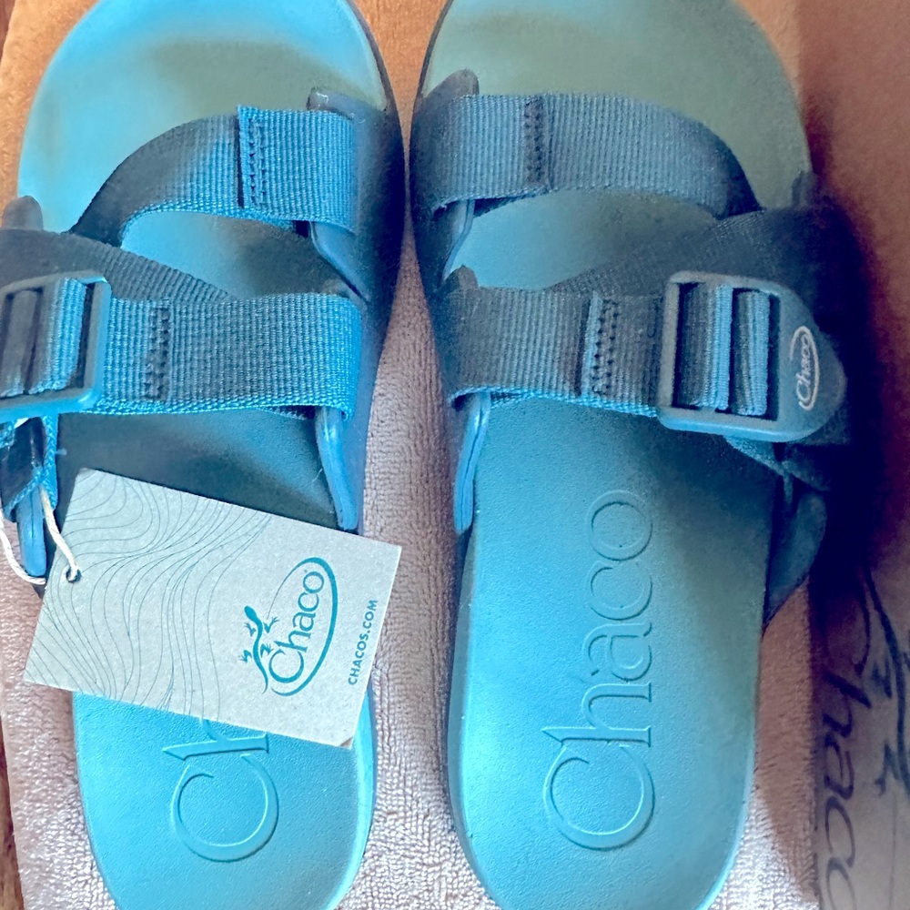 Chaco teal- blue/green Chillos Slide Size 8 Women’s NWT